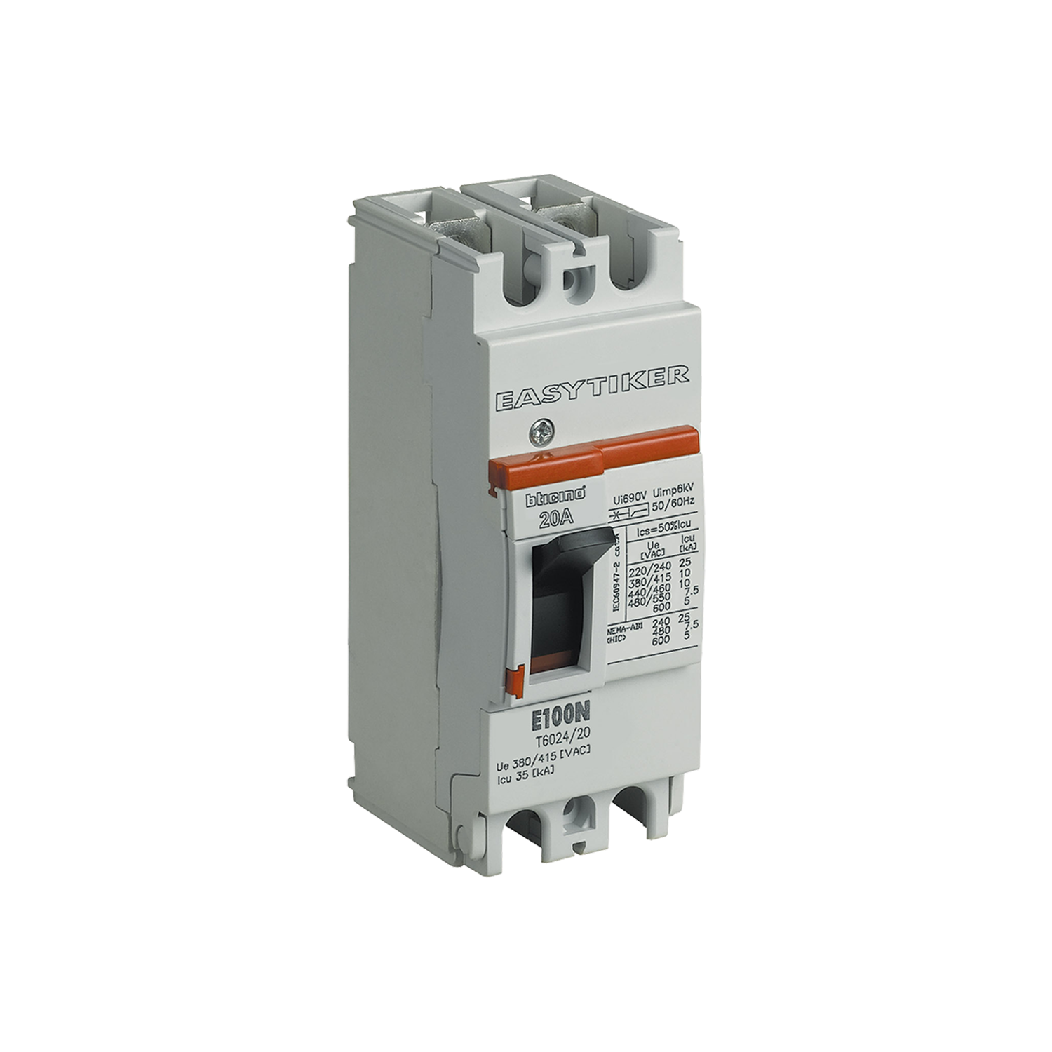 Imagen de INTERRUPTOR E100H 2X100A 60KA/220, 20KA/480V EASYTIKER