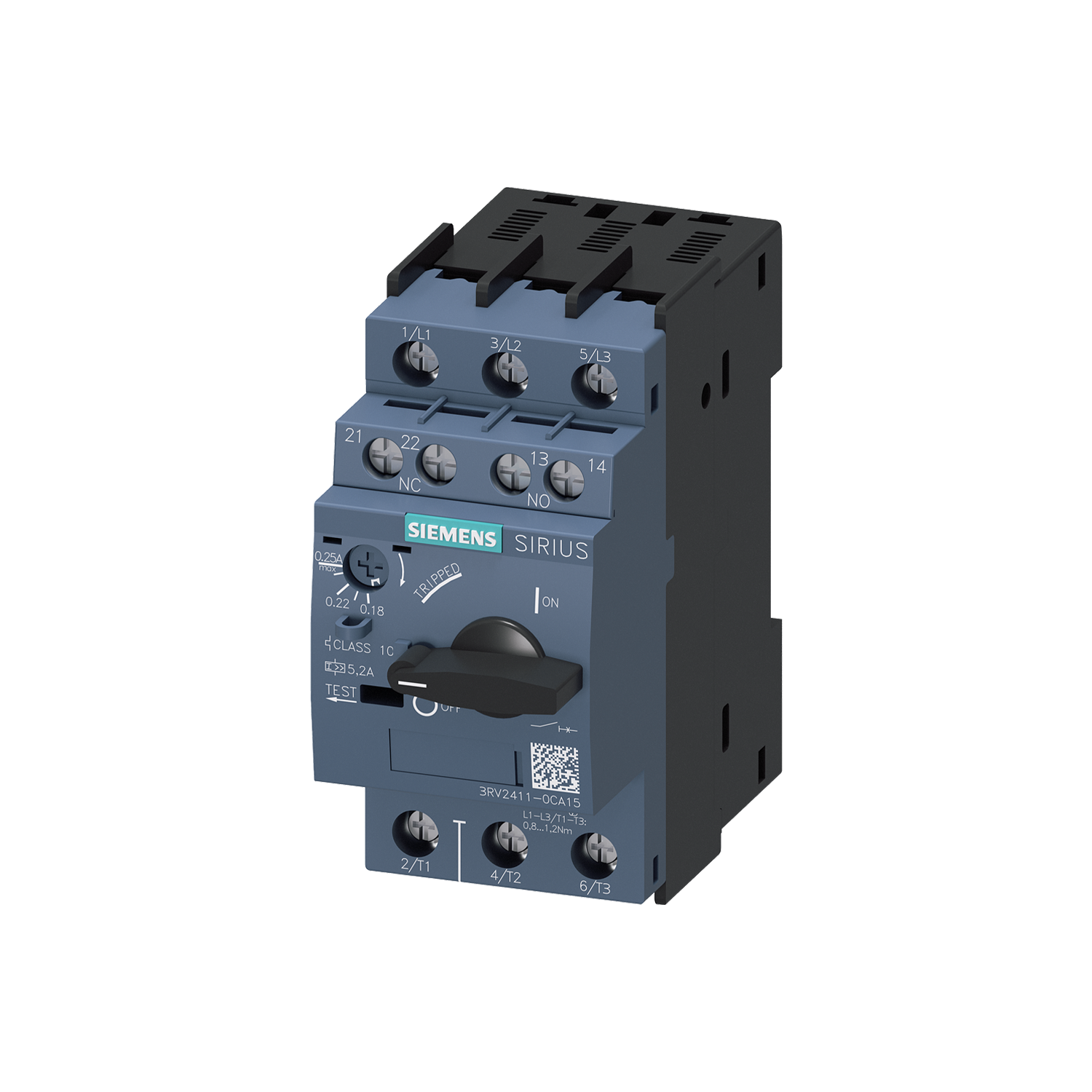 Imagen de GUARDAMOTOR PARA TPS 8DJH 3RV2 TAMAÑO S00 0,18...0,25 A 1NA+1NC