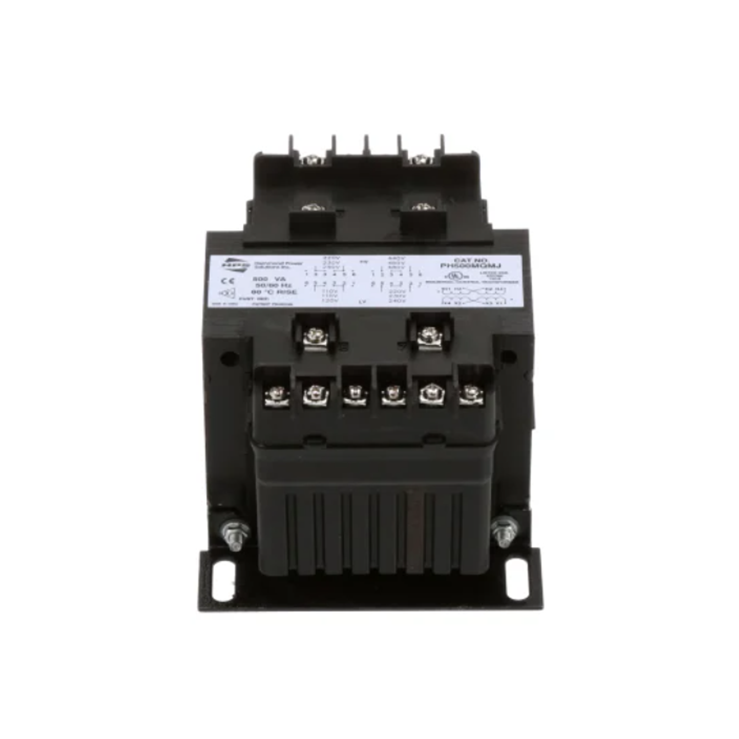 Imagen de TRANSFORMADOR DE CONTROL MOLDEADO 500 VA PRIMARIO 220/440V, SECUNDARIO 110/220V 60HZ HAMMOND