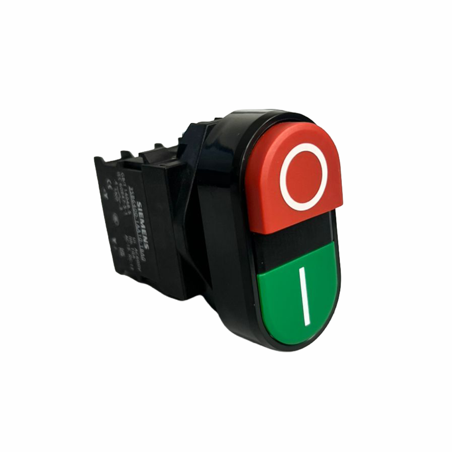 Imagen de BOTON PULSADOR DOBLE VERDE ROJO 1NA+1NC